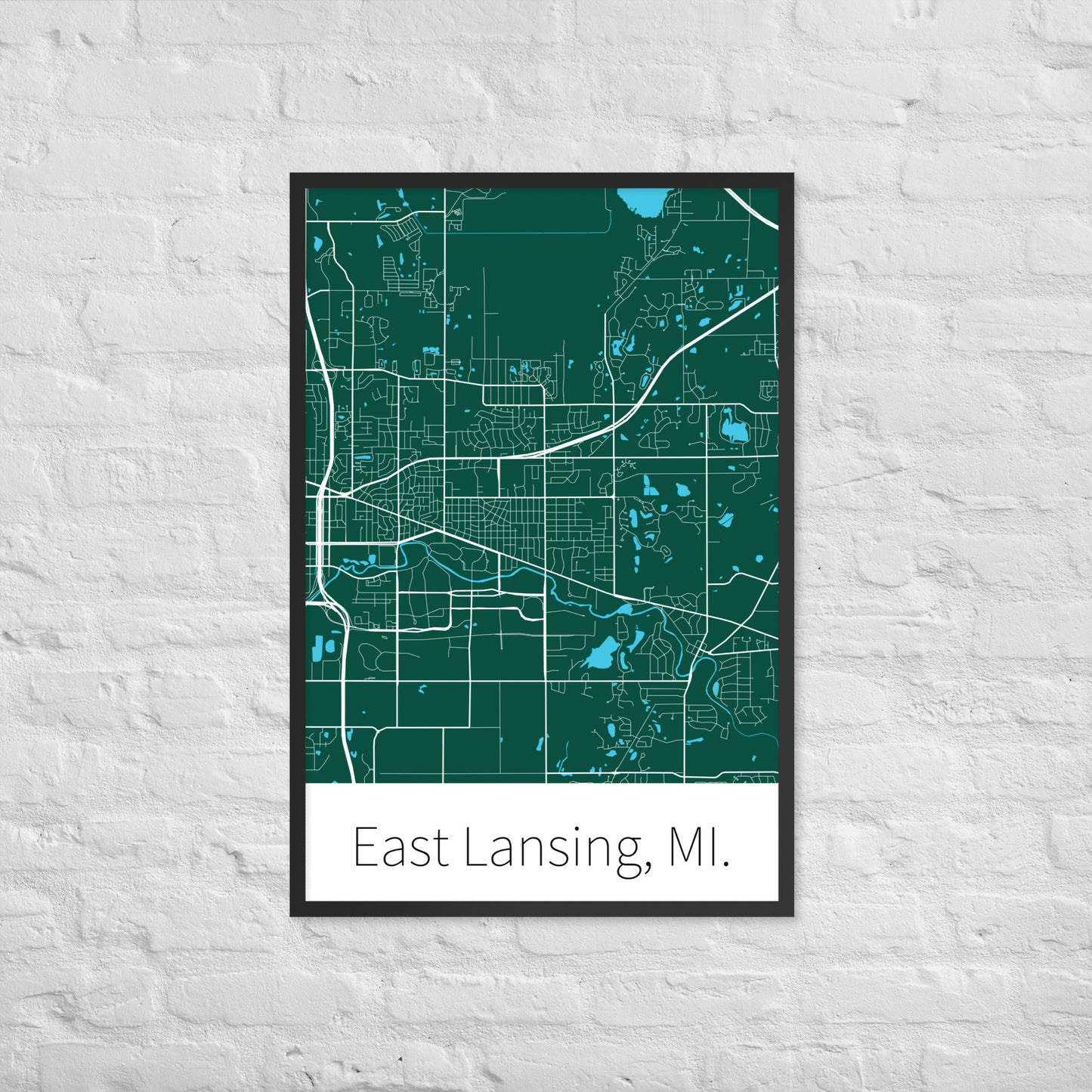 East Lansing, MI. - Green & White