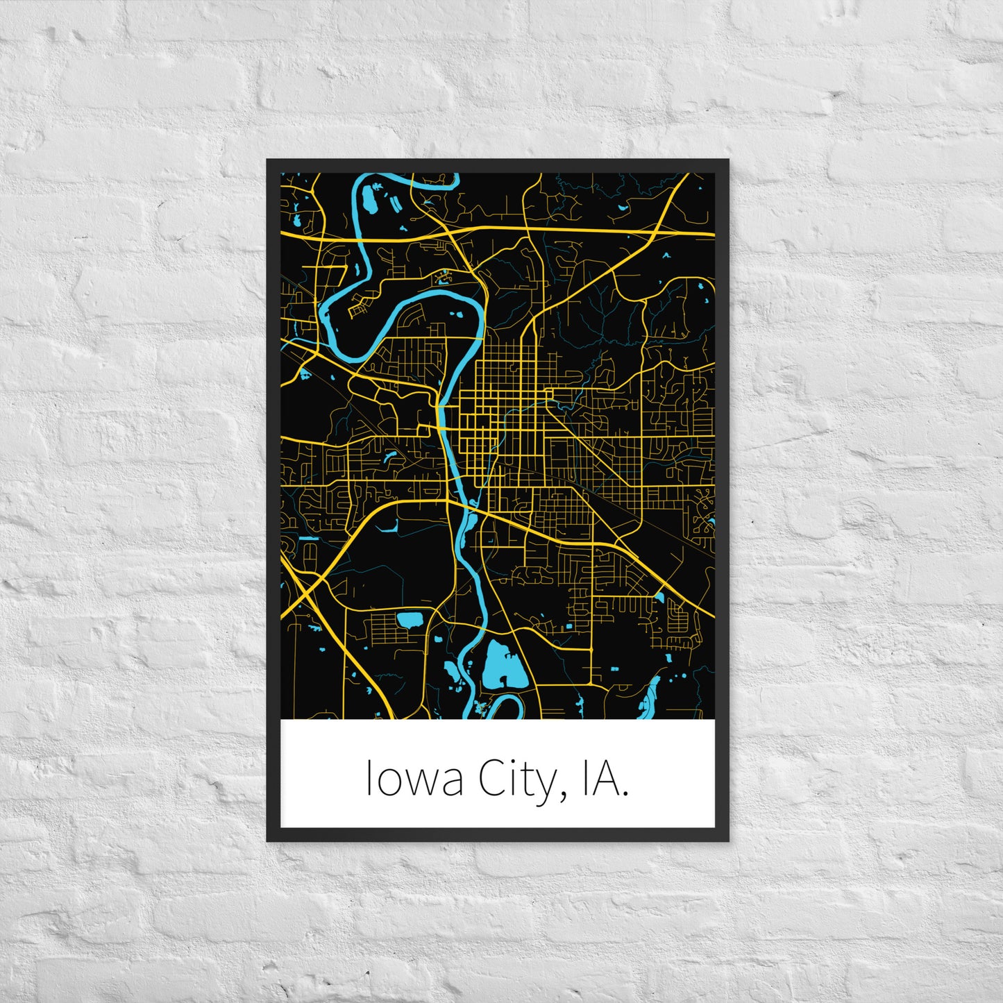 Iowa City, IA. - Black & Gold