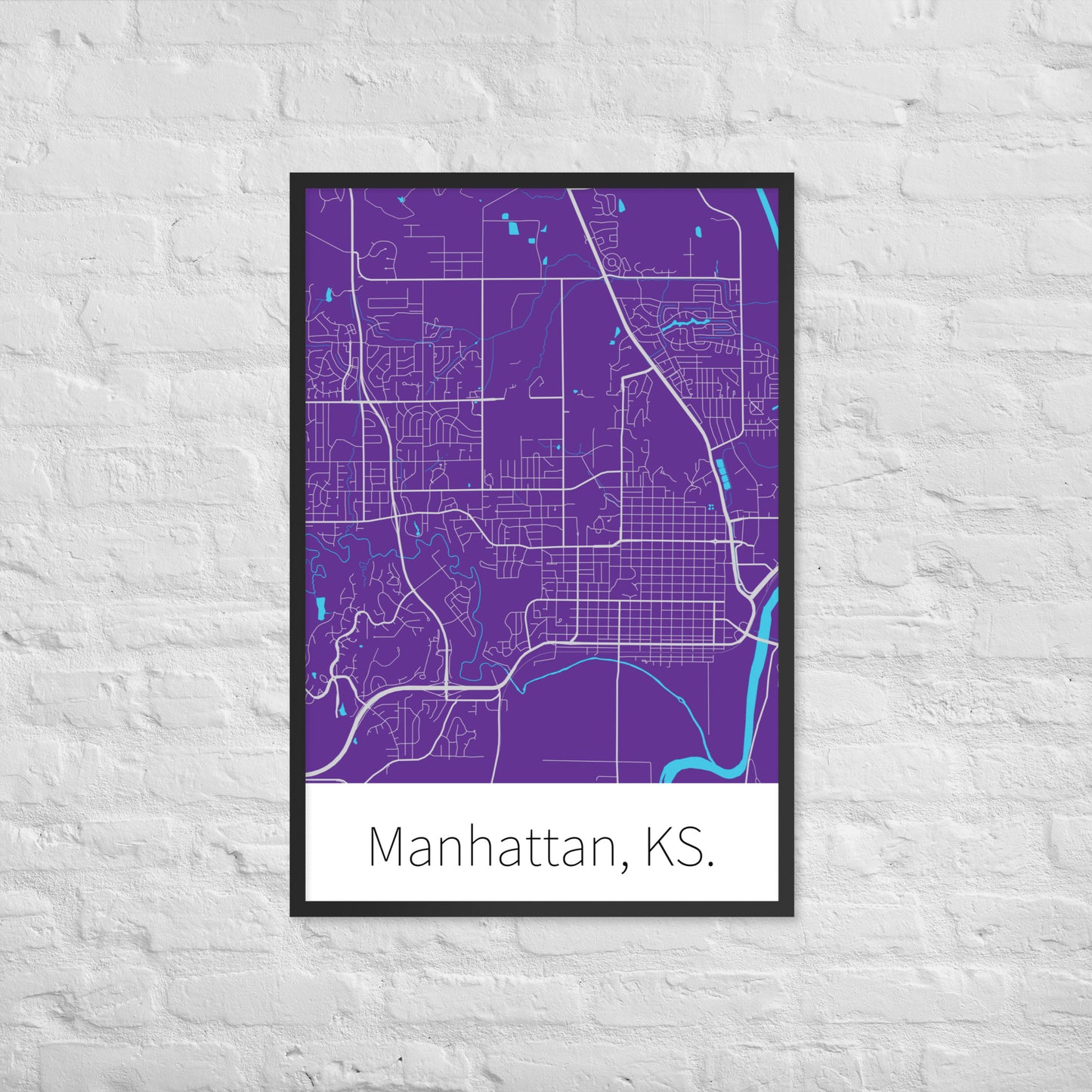 Manhattan, KS. - Purple & Light Gray