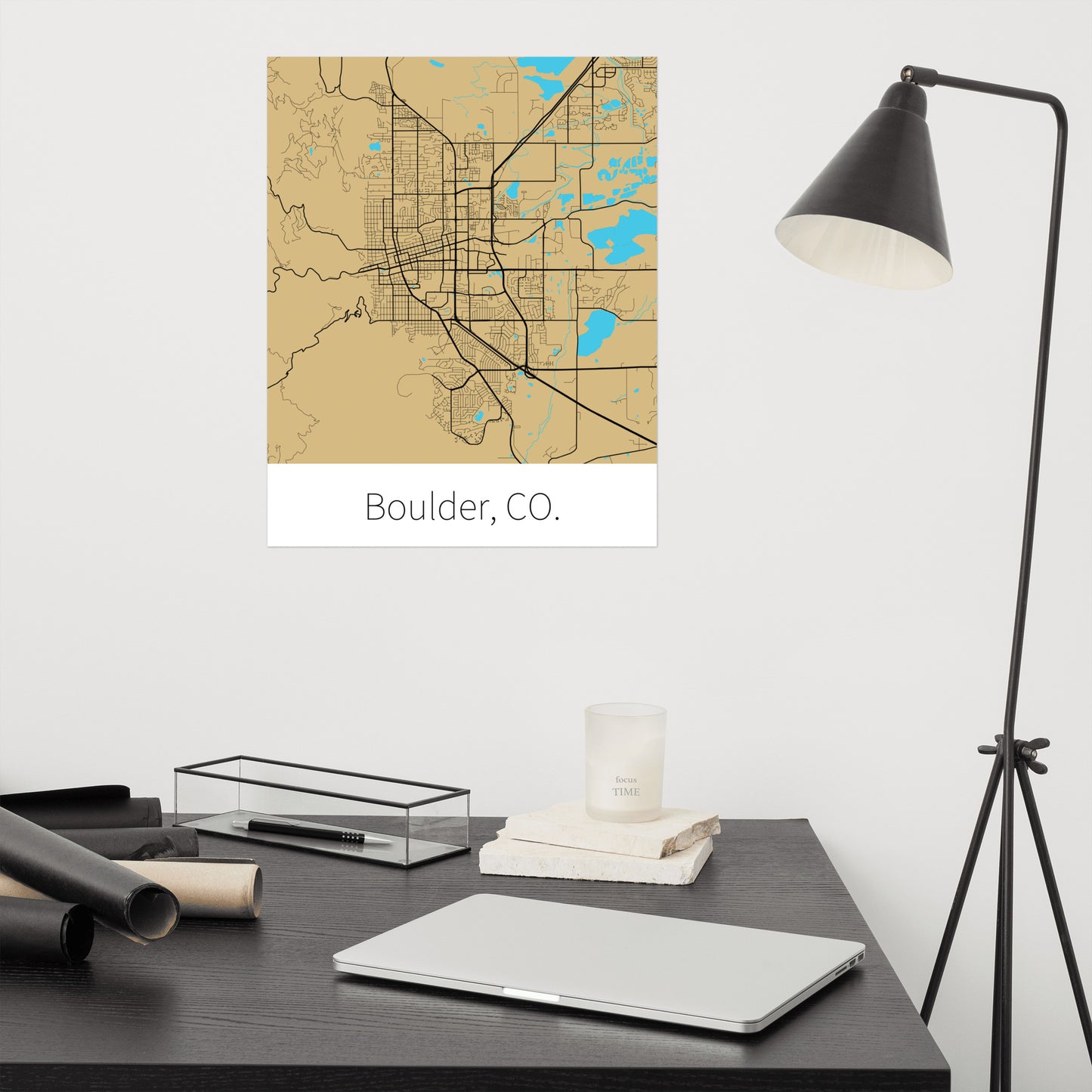 Boulder, CO. - Gold & Black