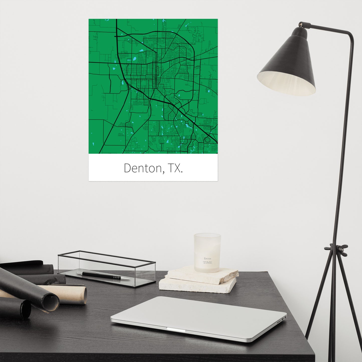 Denton, TX. - Green & Black